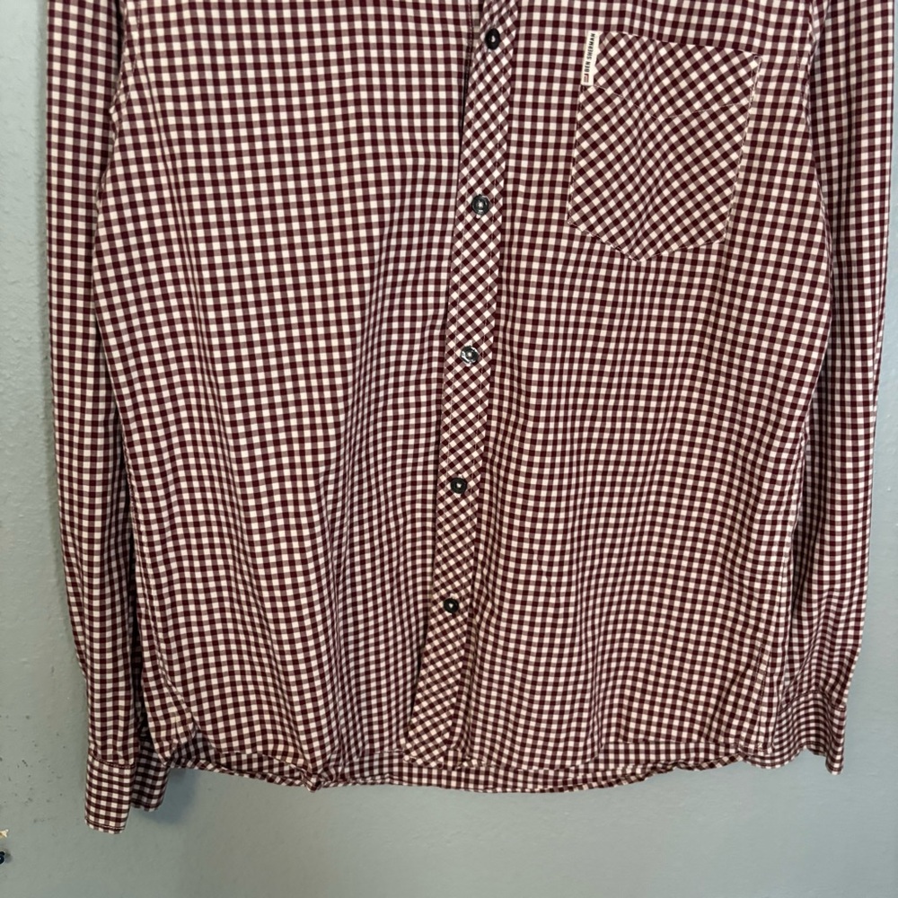 Ben Sherman Red Gingham Button Down Shirt - Picture 4 of 9